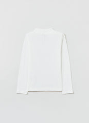 OVS Pointelle T-Shirt With Mock Neck
