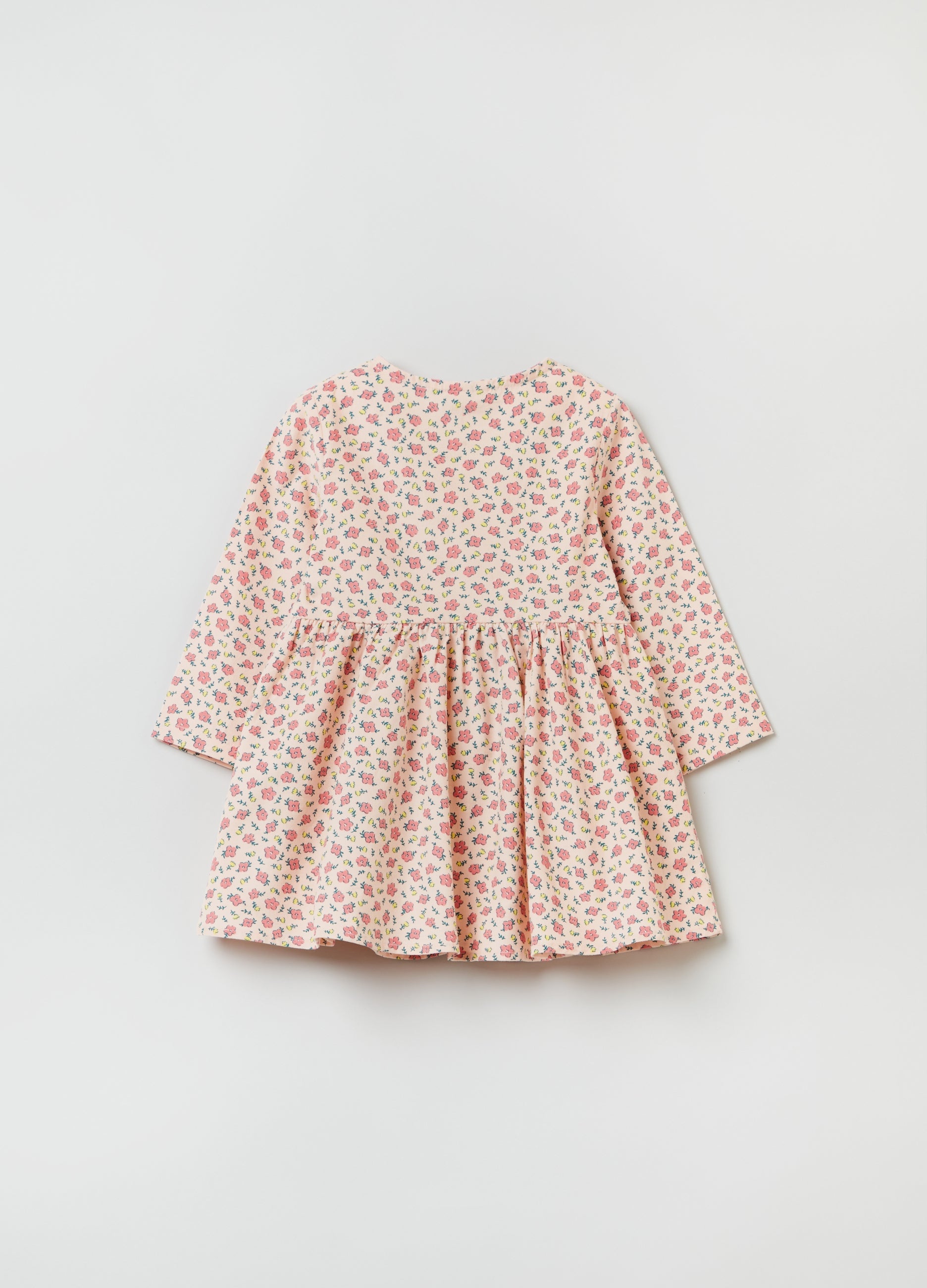 Ovs Baby Girl Corduroy Dress With Ditsy Floral Print
