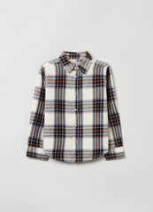 Ovs Housebrand Check Flannel Shirt With Snap Buttons