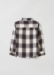 Ovs Housebrand Check Flannel Shirt With Snap Buttons