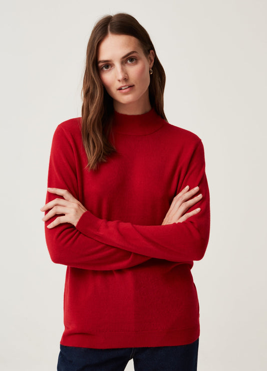 Ovs Womens Pullover With Mock Neck
