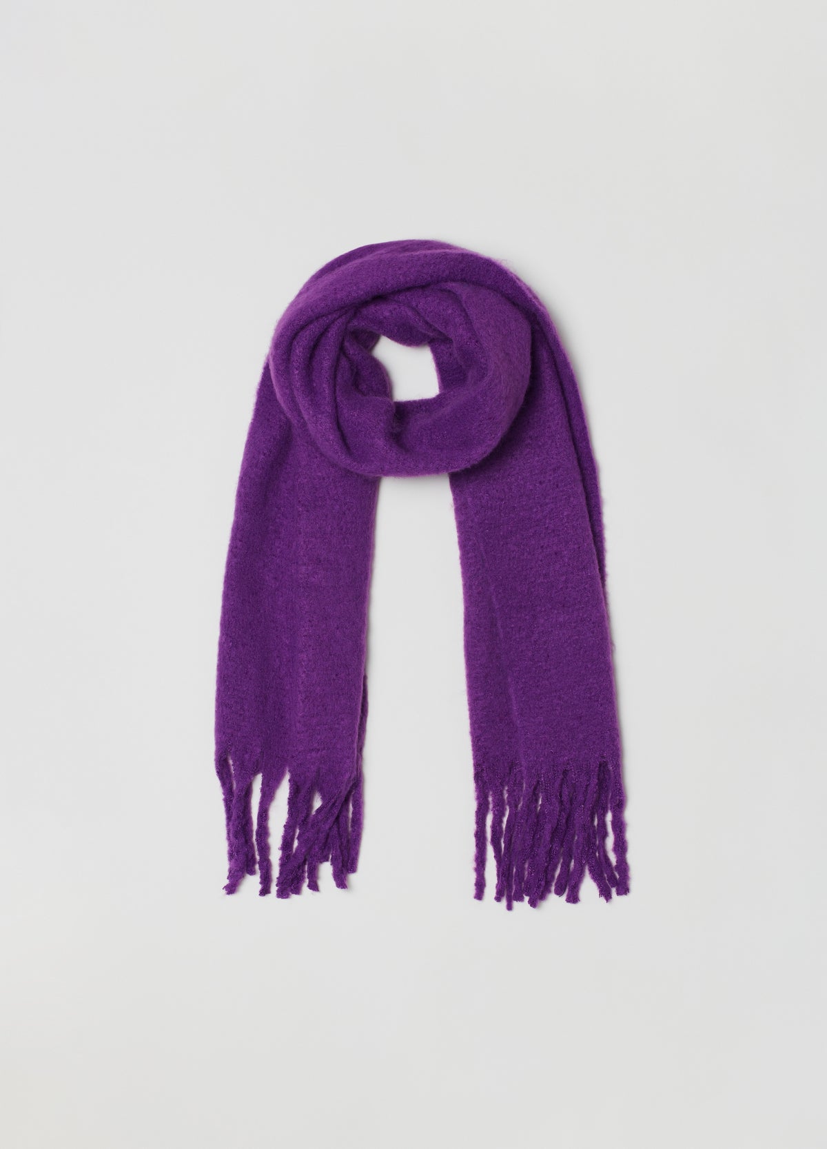Piombo Maxi Scarf With Fringing