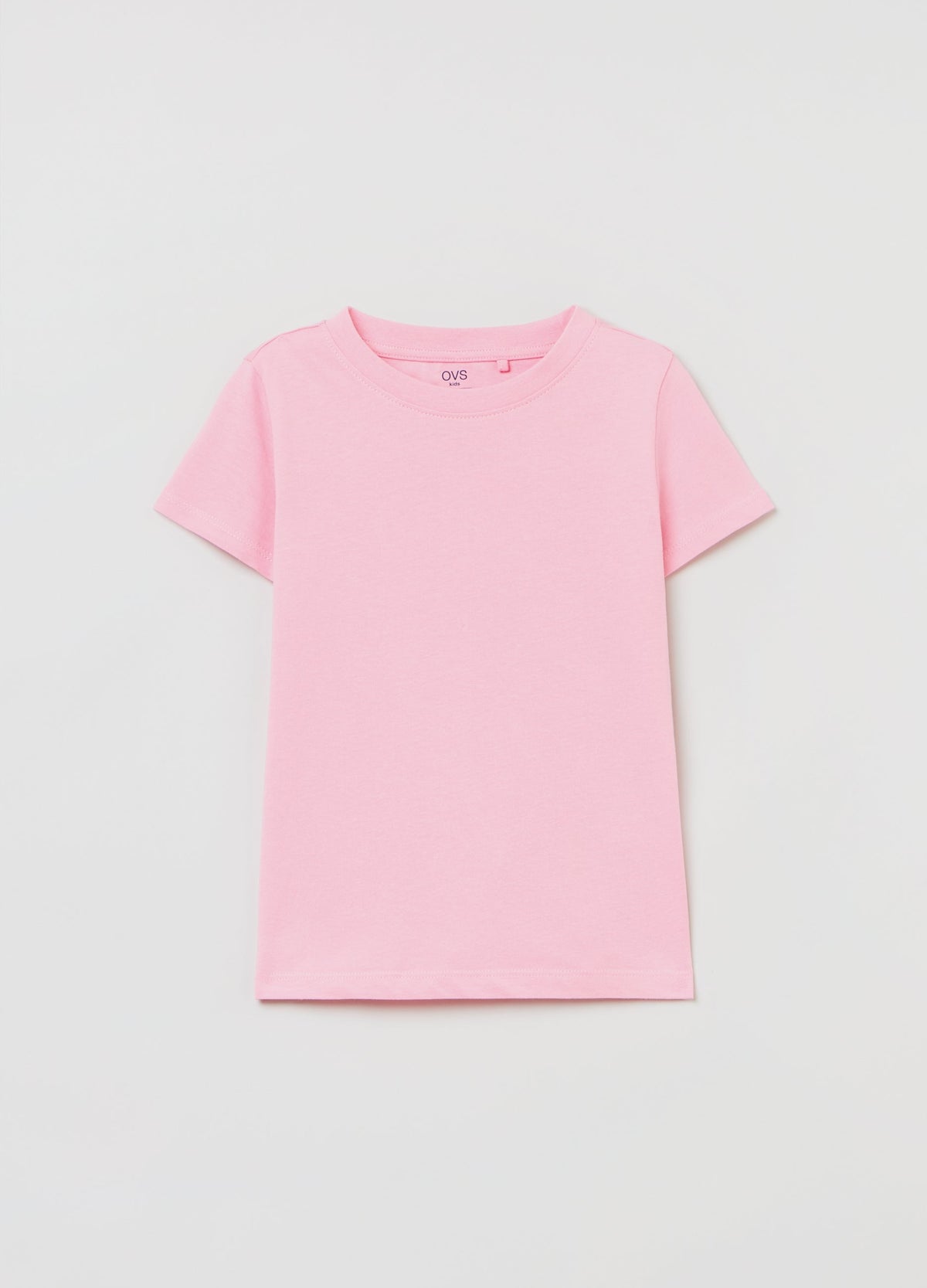 Ovs Girls Cotton T-Shirt With Crew Neck