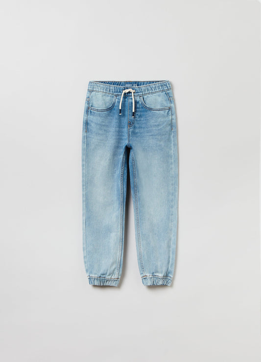 Ovs Boys Denim Joggers With Drawstring