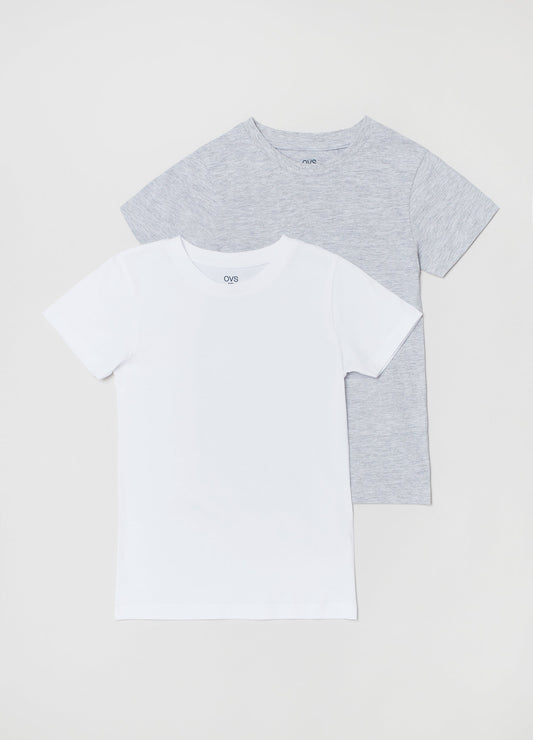 Ovs Boys Two-Pack Undershirts With Round Neck