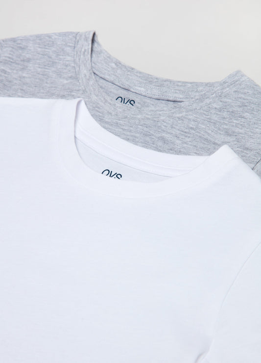 Ovs Boys Two-Pack Undershirts With Round Neck