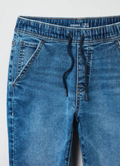 Ovs Boys Denim Joggers With Drawstring And Pockets