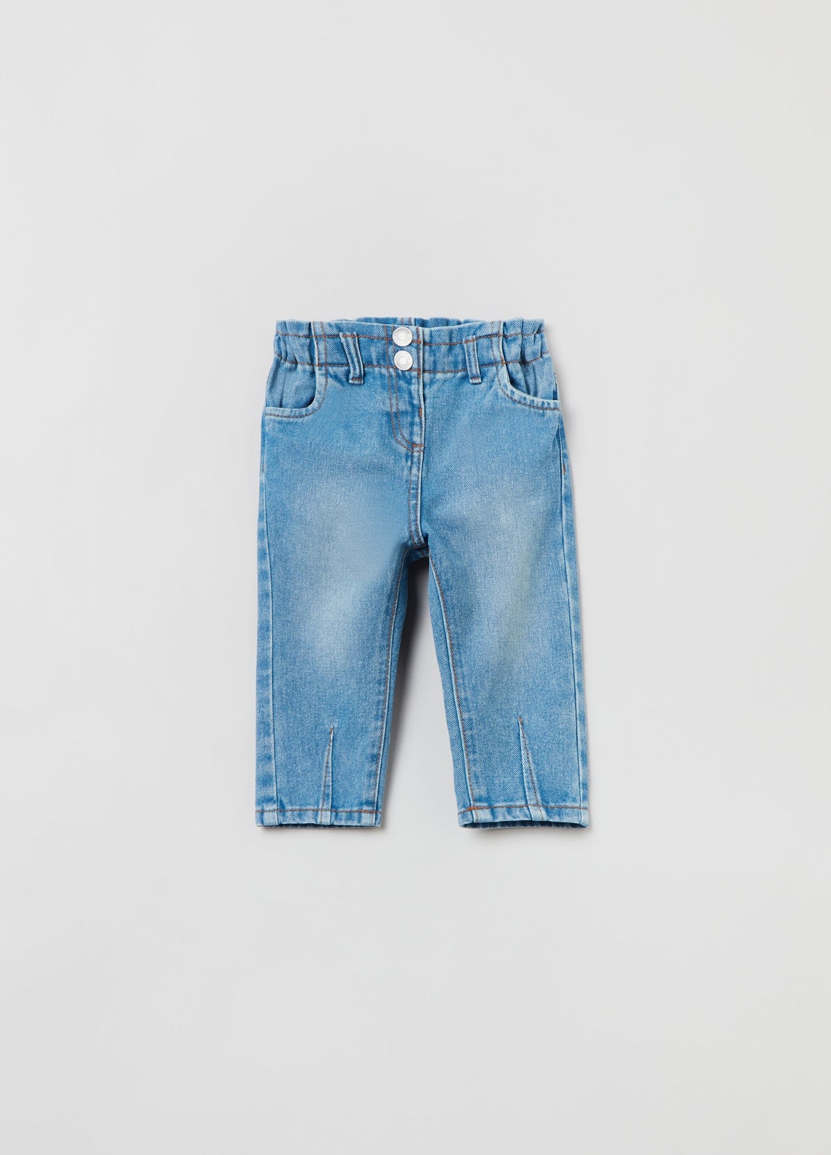 Ovs Baby Girl Baggy-Fit Jeans In Cotton