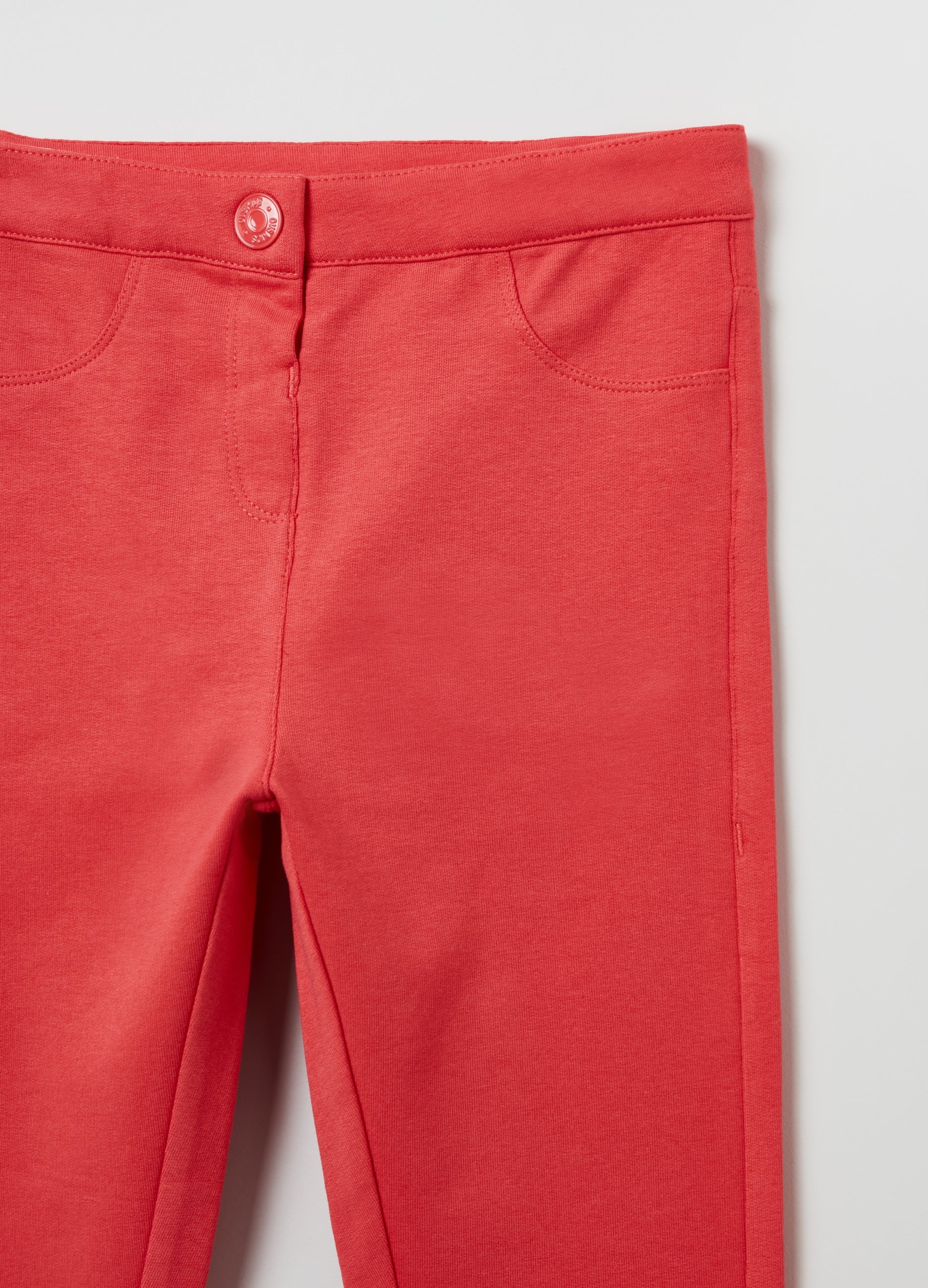 Ovs Kids Girl Solid Colour Treggings With Pockets