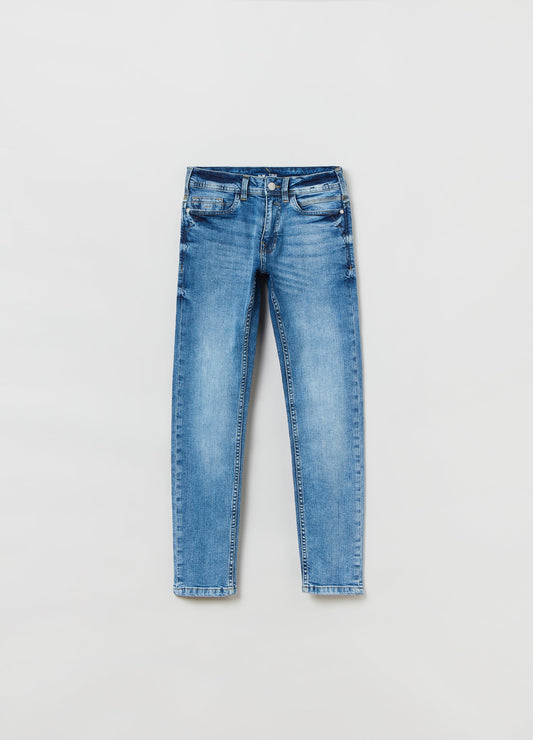 Ovs Kids Boy Slim-Fit Jeans With Five Pockets