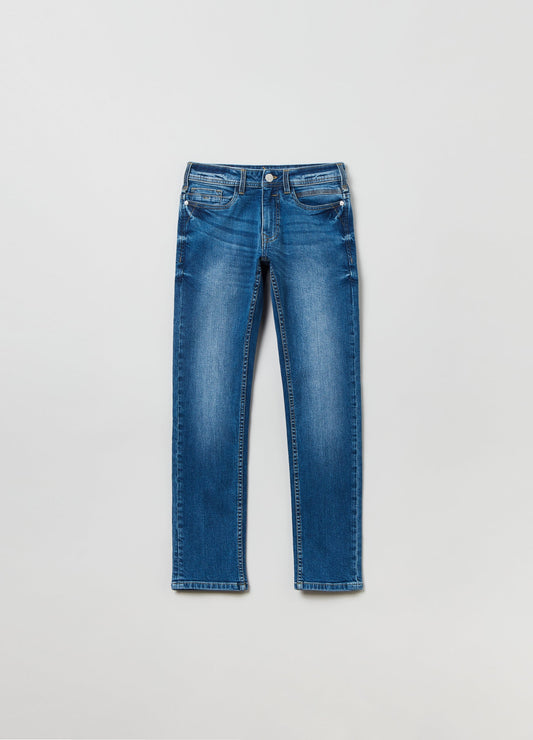 Ovs Kids Boy Slim-Fit Jeans With Five Pockets