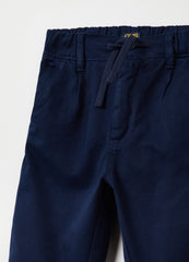 Ovs Kids Boy Cotton And Lyocell Trousers Shorts With Drawstring