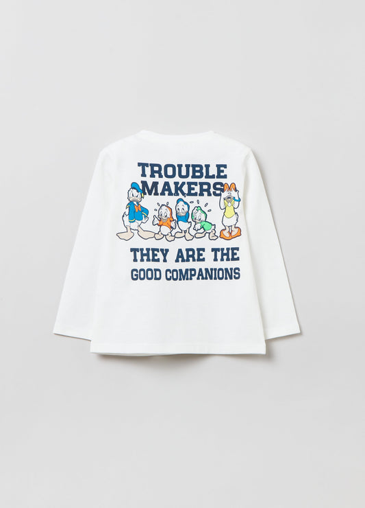 OVS Kids Boy T-Shirt With Disney Baby Huey, Dewey, And Louie Print