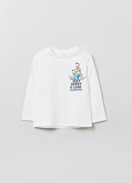 OVS Kids Boy T-Shirt With Disney Baby Huey, Dewey, And Louie Print