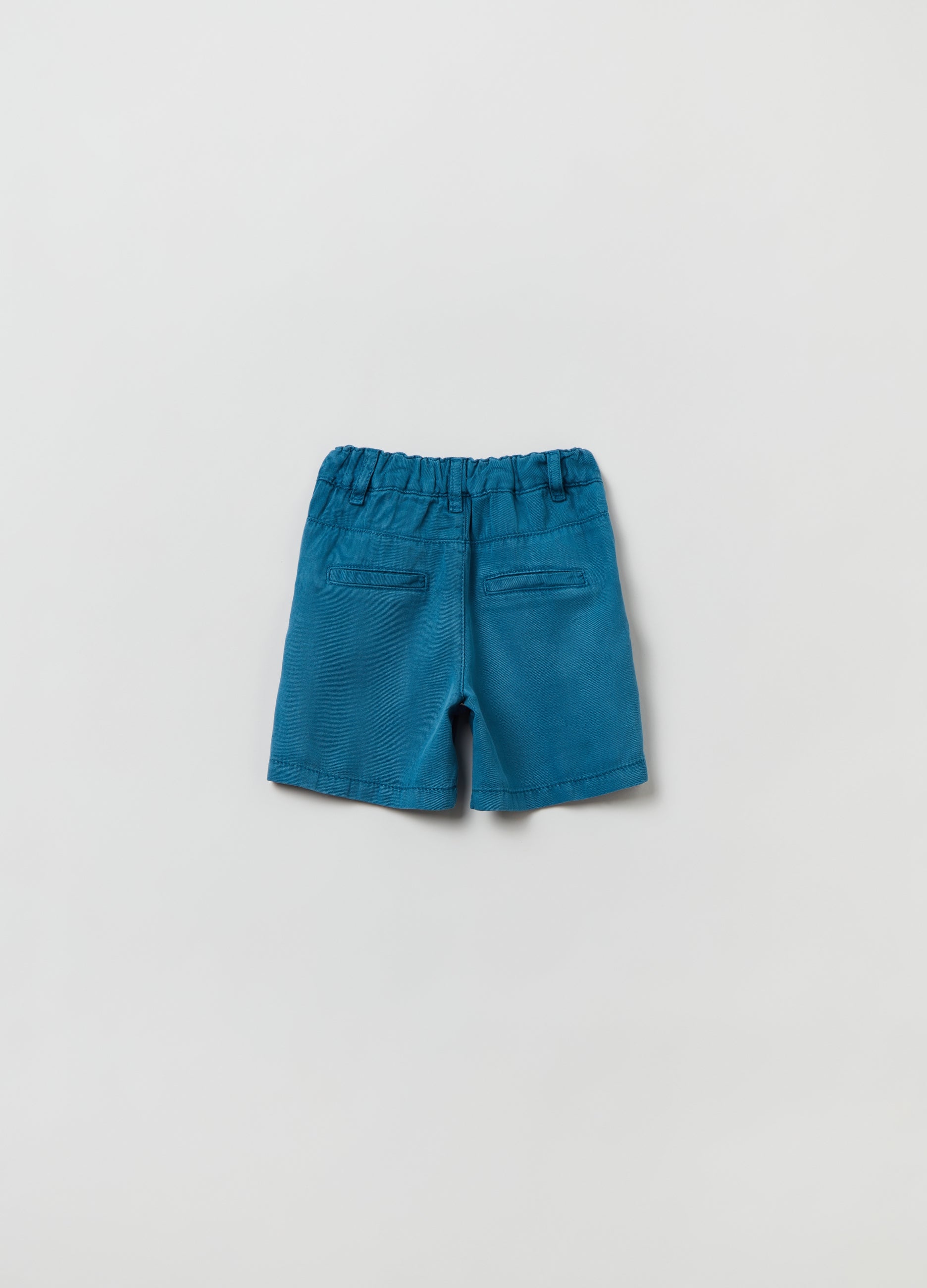 Ovs Kids Boy Lyocell And Linen Shorts With Pockets