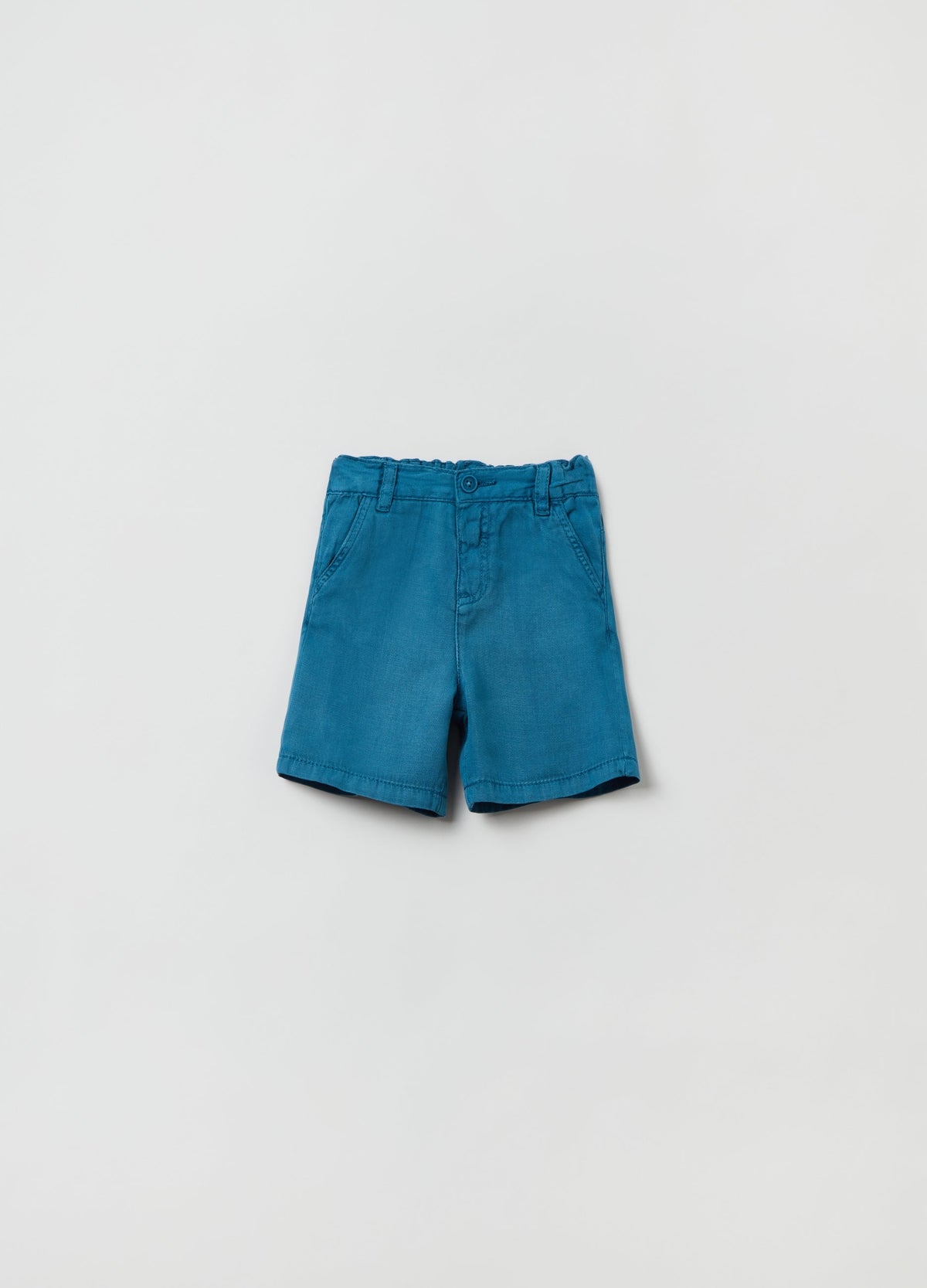Ovs Kids Boy Lyocell And Linen Shorts With Pockets