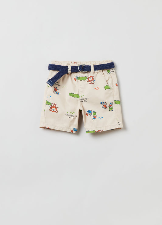 OVS Kids Boy Cotton Shorts With Belt