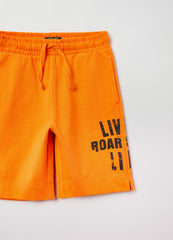 Ovs Kids Boy Short With Drawstring And Lettering Print