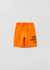 Ovs Kids Boy Short With Drawstring And Lettering Print