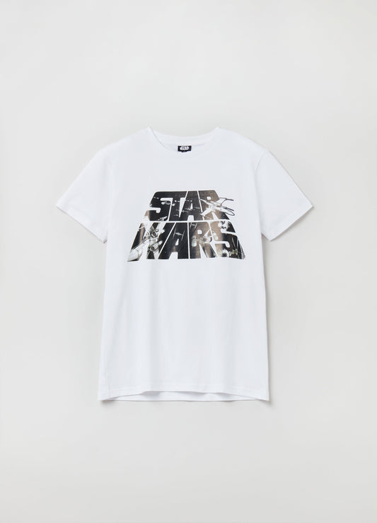 Ovs Kids Boy Star Wars Print Cotton T-Shirt