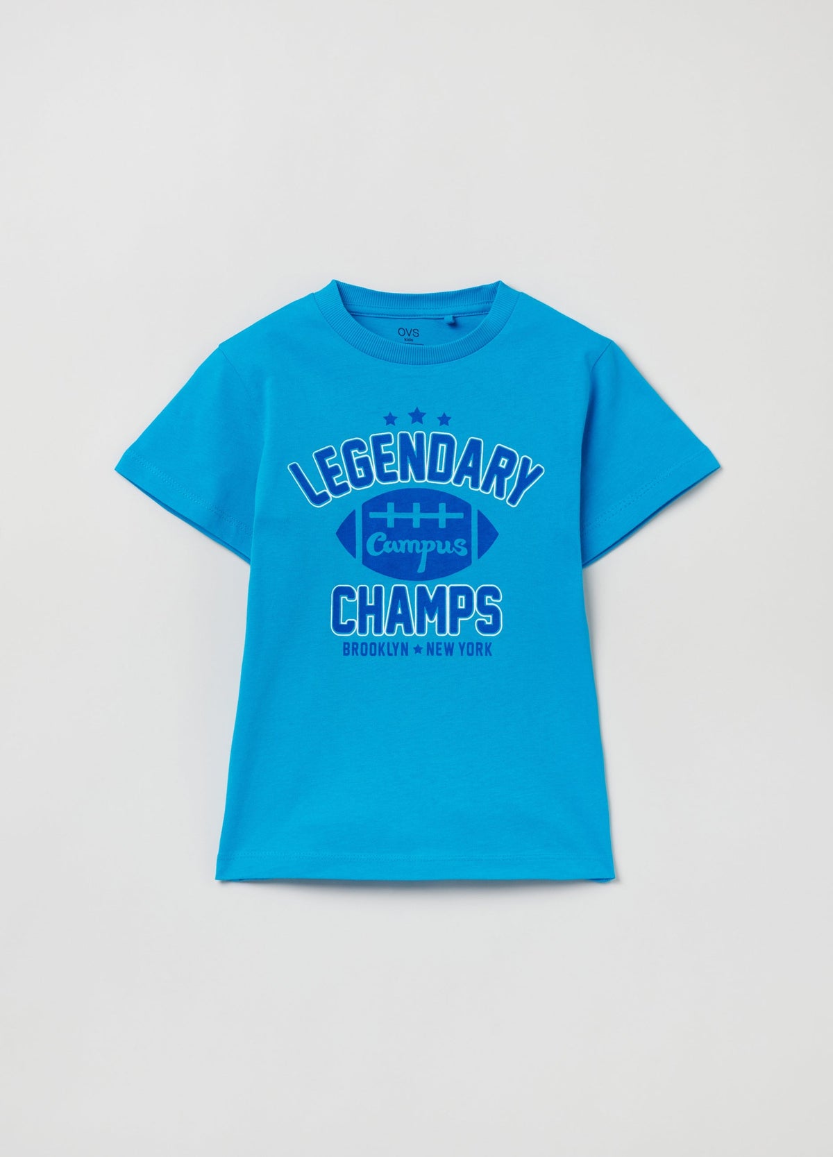 Ovs Kids Boy Cotton T-Shirt With Lettering Print