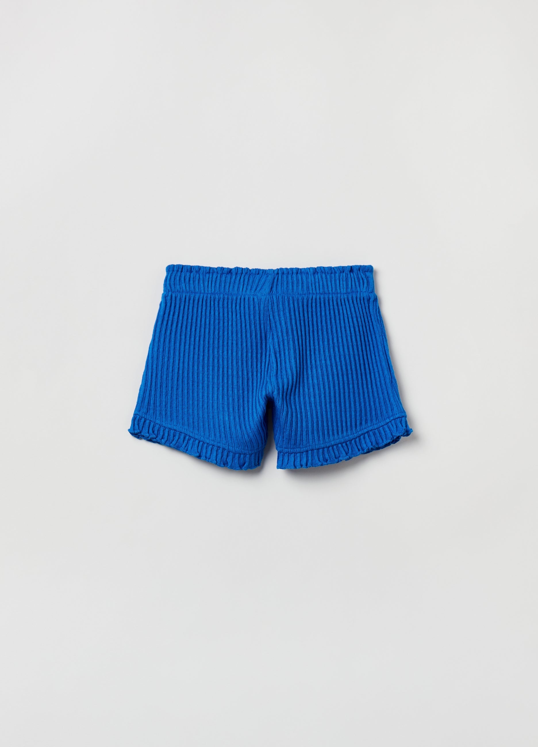 Ovs Kids Girl Shorts In Textured Fabric With Ribbing