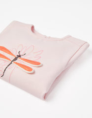 Zippy Baby Girls 'Dragonfly' Cotton Sweatshirt For , Pink