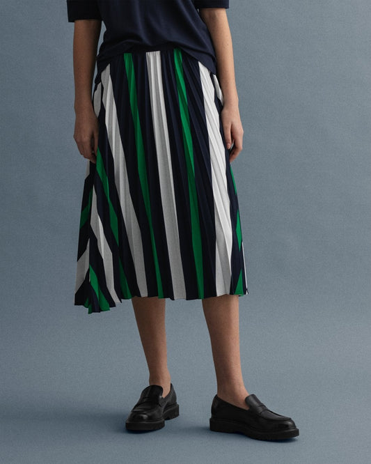 Gant Pleated Stripe Skirt