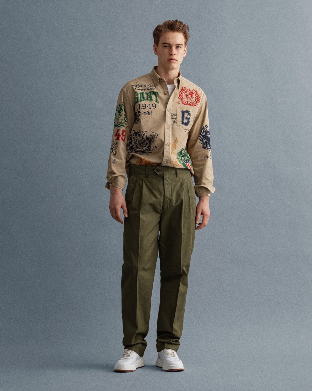 Gant Straight Pleated Chinos