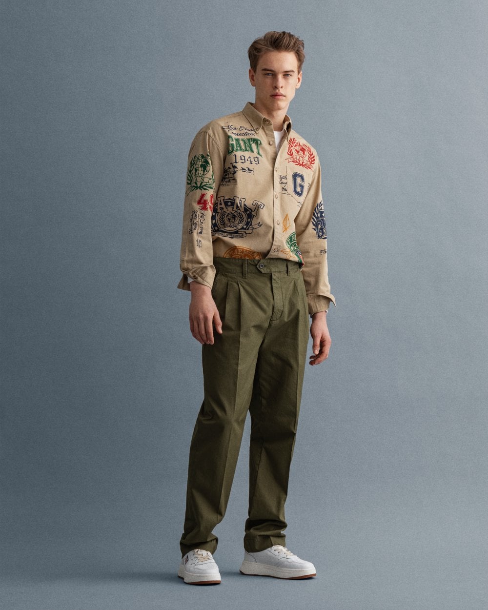 Gant Straight Pleated Chinos