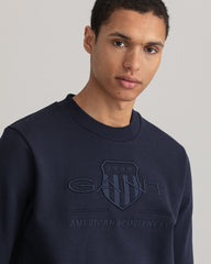 Gant Tonal Shield Crew Neck Sweatshirt