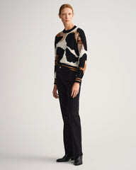 GANT Leopard Intarsia Crew Neck Sweater