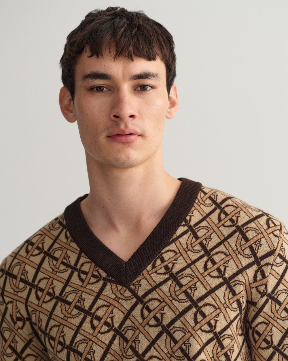 Gant Monogram Merino V-Neck Sweater