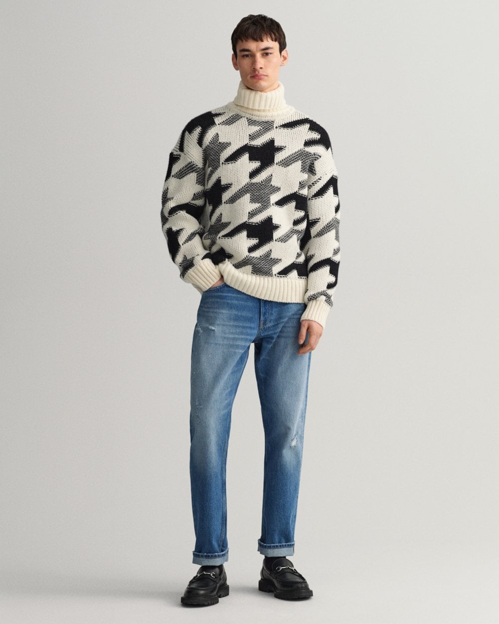 Gant Houndstooth Rollneck Sweater