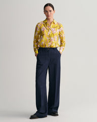 Gant Regular Fit Iris Print Cotton Silk Shirt