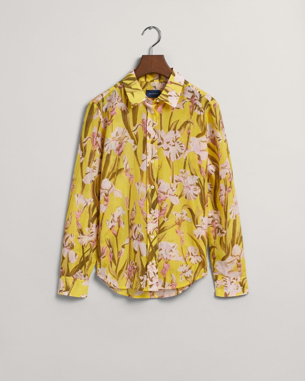 Gant Regular Fit Iris Print Cotton Silk Shirt