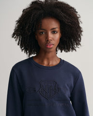 Gant Tonal Shield Crew Neck Sweatshirt