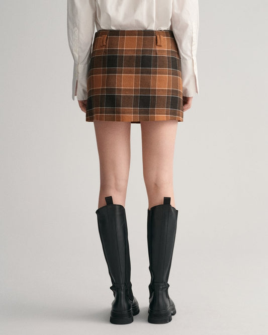 Gant Checked Wool Mini Skirt
