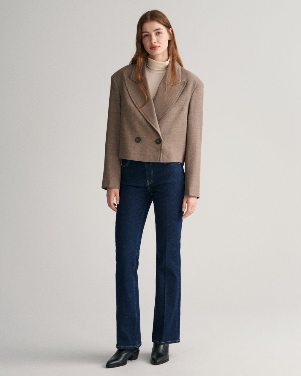 Gant Cropped Wool Blazer Jacket
