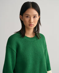 GANT Striped Sleeve Crew Neck Sweater