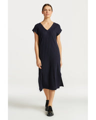 GANT Linen Rib Sleeveless V-Neck Dress