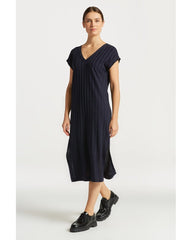 GANT Linen Rib Sleeveless V-Neck Dress
