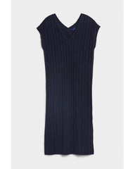 GANT Linen Rib Sleeveless V-Neck Dress