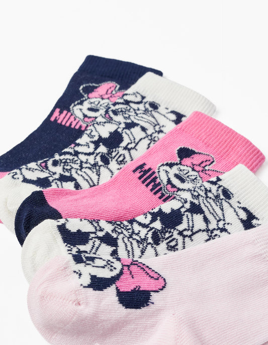 Zippy Baby Girls 'Minnie' 5-Pack Cotton Socks