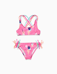 Zippy Bikini With Bows Uv 80 Protection For Girls Ice Cream