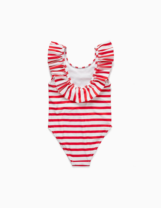 Zippy Striped Swimsuit For Girls Minnie