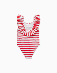 Zippy Striped Swimsuit For Girls Minnie