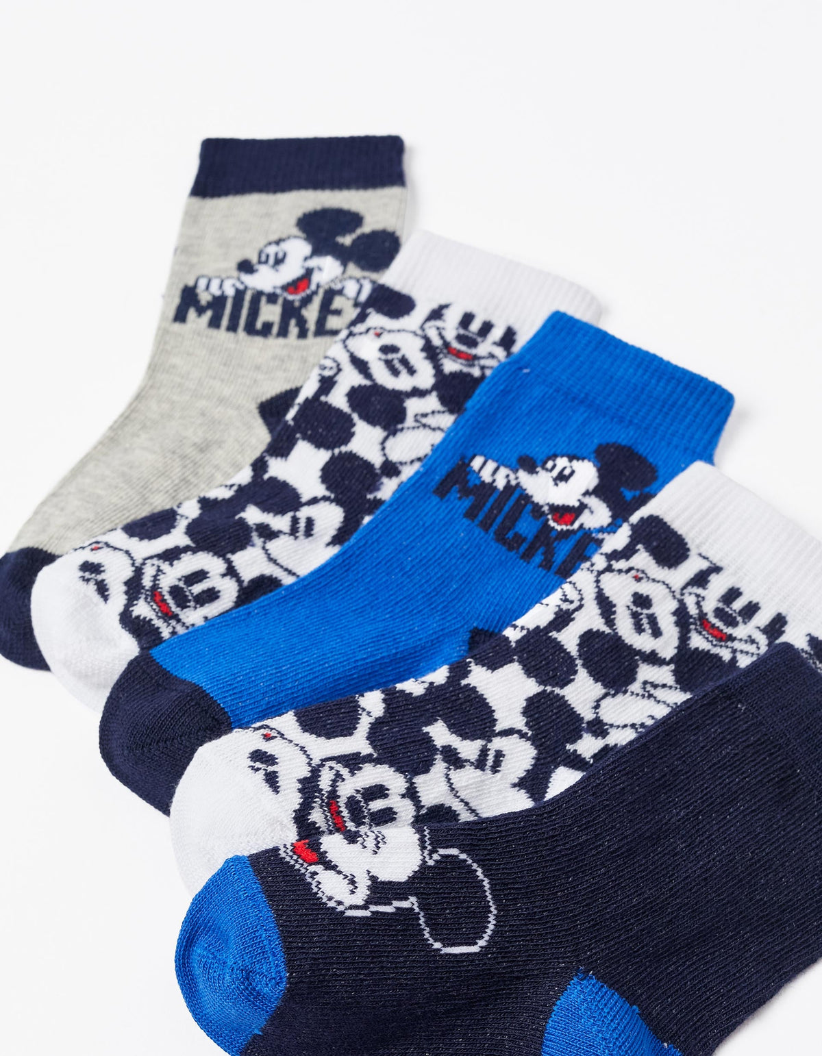 Zippy Baby Boys 'Mickey' 5-Pack Cotton Socks For , Multicoloured