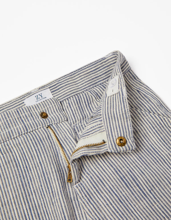 Zippy Boys Striped Cotton And Linen Shorts