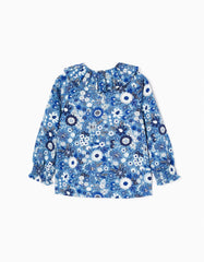 Zippy Girls Cotton Blouse With Floral Motif